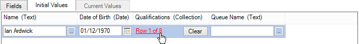 Nested collection's values
