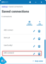 Saved connections screen