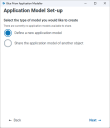 Application Modeller welcome screen