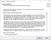 Install wizard license agreement