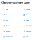 Choose capture type dialog