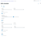 Overview of the Edit schedule page